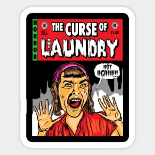 The Curse of the Laundry, Horror Comicbook Cover Sticker